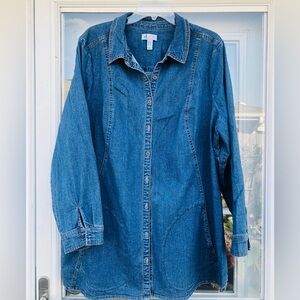 Women’s Denim & Co. Long Sleeve Shirt in size 2X